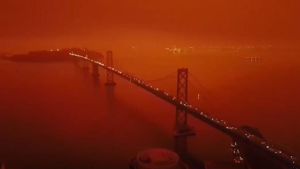 La apocalíptica y desoladora imagen de San Francisco entre incendios y con Blade Runner de fondo