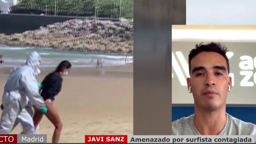 El joven que grabó a la surfista con coronavirus en Donosti El joven que grabó a la surfista con coronavirus en Donosti