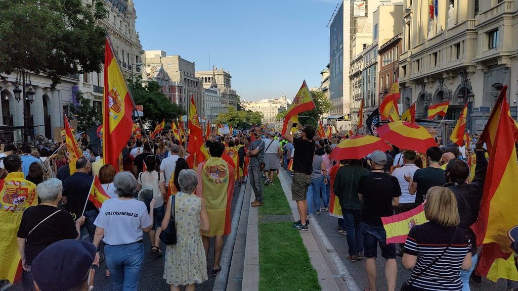 Un detenido en la protesta de la 'Plataforma Pedro Sánchez Dimisión' en Madrid Un detenido en la protesta de la 'Plataforma Pedro Sánchez Dimisión' en Madrid