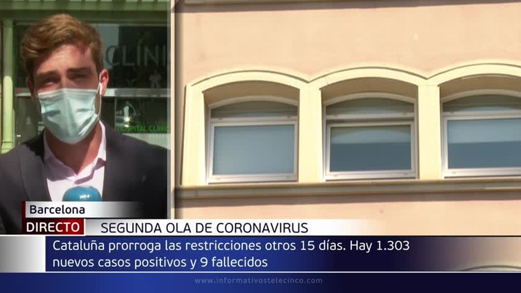 Cataluña notifica 1.303 nuevos casos y nueve muertes por coronavirus en el último día