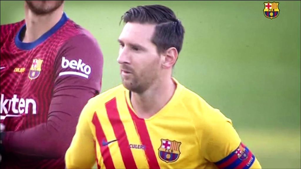 La seriedad de Messi en su primer partido con el Barça tras la polémica