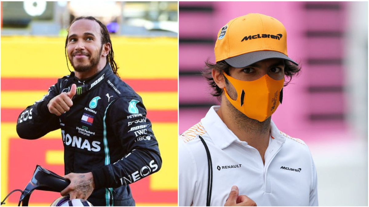 Hamilton sigue reinando en el caos y Carlos Sainz se lleva el susto