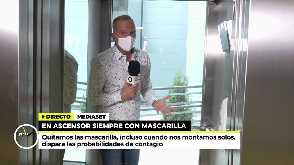 En el ascensor siempre con mascarilla: el coronavirus puede vivir en su interior entre dos y cuatro días