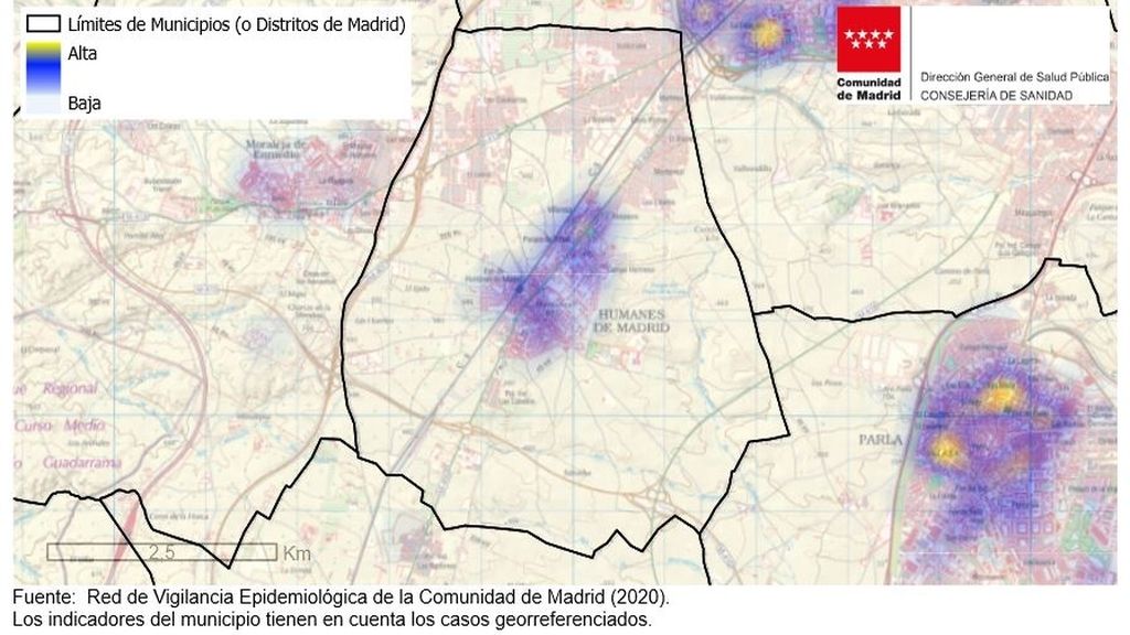 Las 37 zonas básica de salud afectadas en Madrid