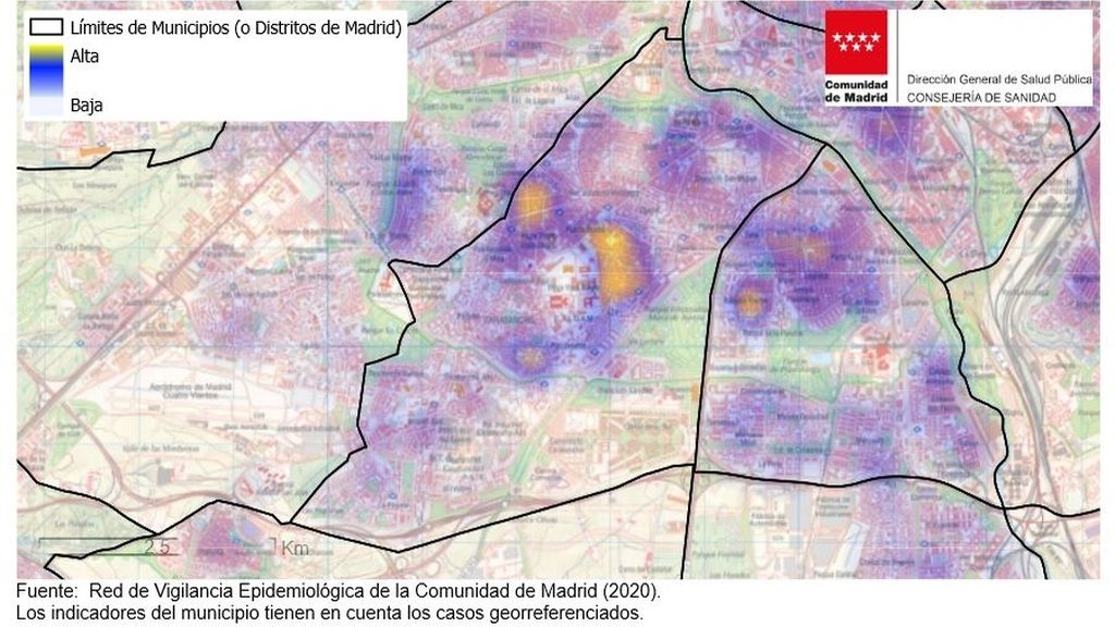 Las 37 zonas básica de salud afectadas en Madrid
