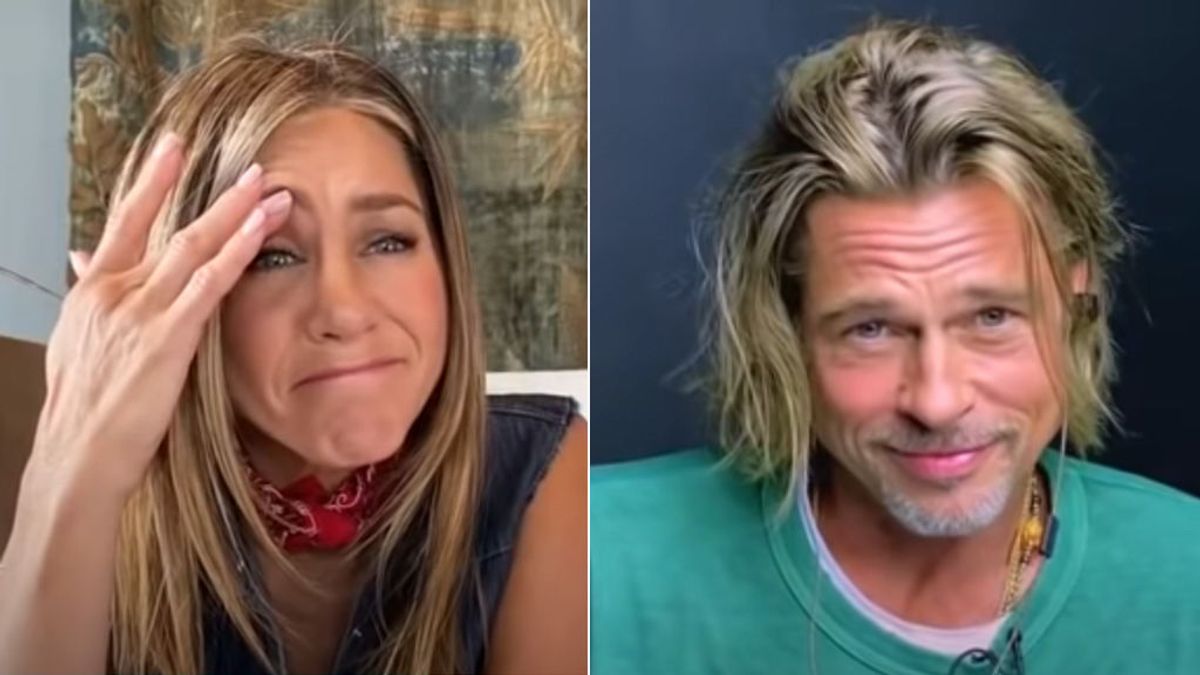 Videollamada con Jennifer Aniston y Brad Pitt Videollamada con Jennifer Aniston y Brad Pitt