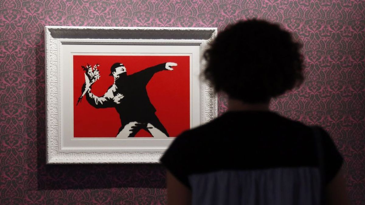 'Flower Thrower', de Banksy 'Flower Thrower', de Banksy