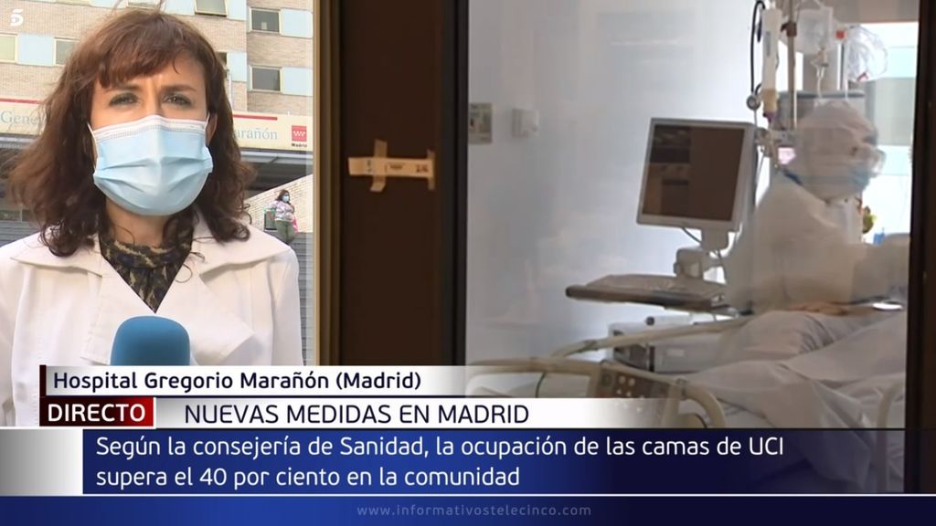 Los hospitales madrileños, lejos de la situación de marzo y abril pese al aumento de ingresos por covid19
