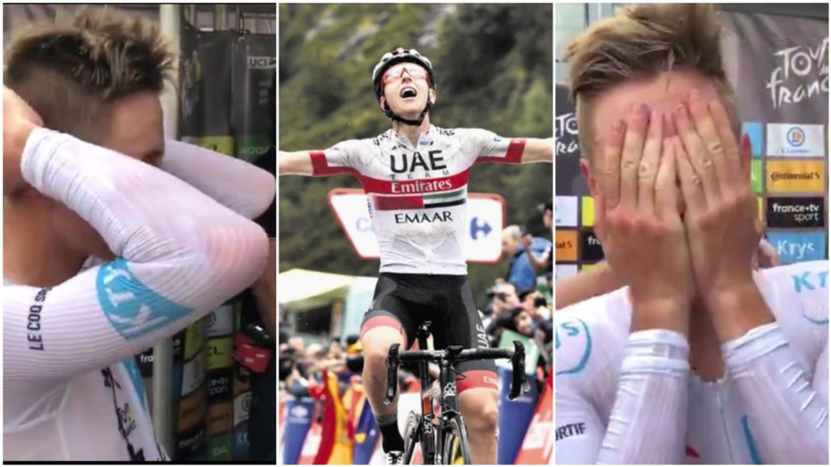 La reacción de Pogacar al enterarse que ha ganado el Tour de Francia