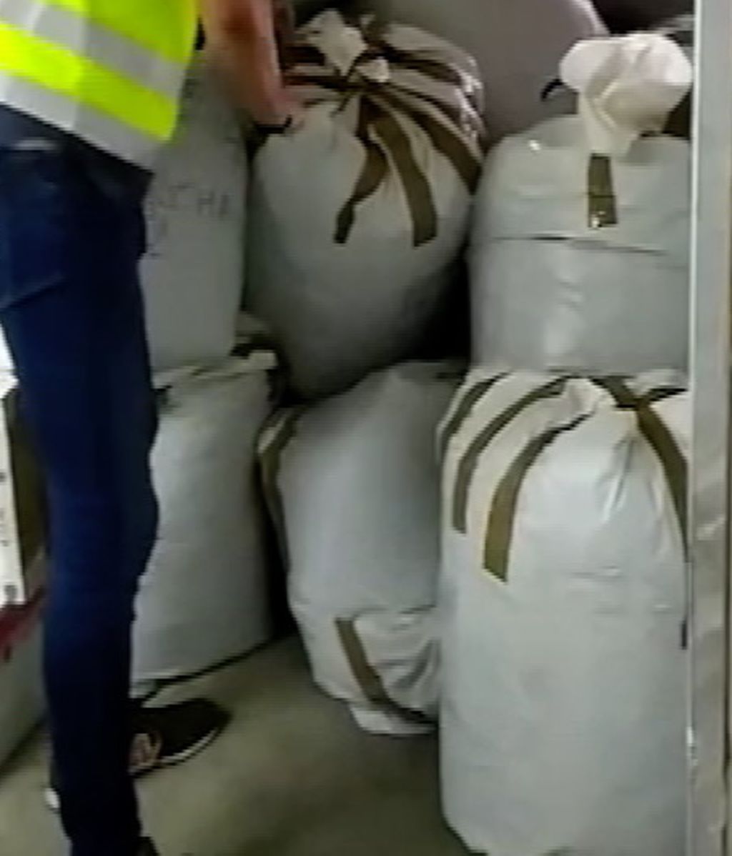 La marihuana almacenada por los narcos