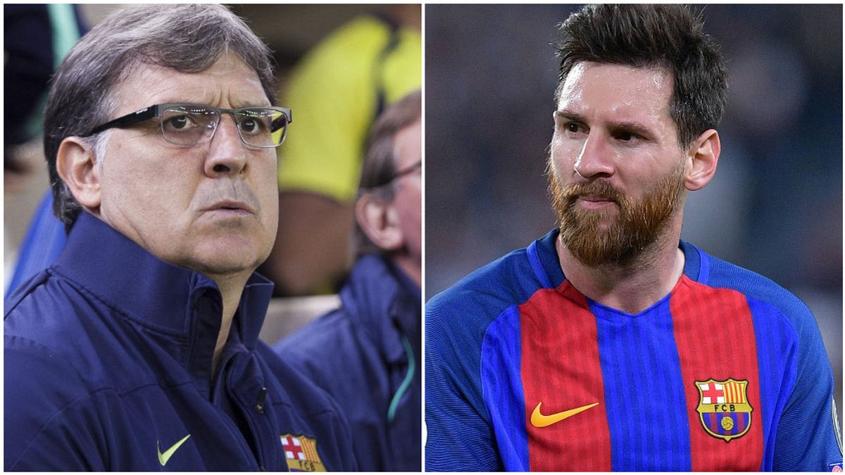 El Tata Martino, en su época de entrenador del Barcelona, y Leo Messi. El Tata Martino, en su época de entrenador del Barcelona, y Leo Messi.