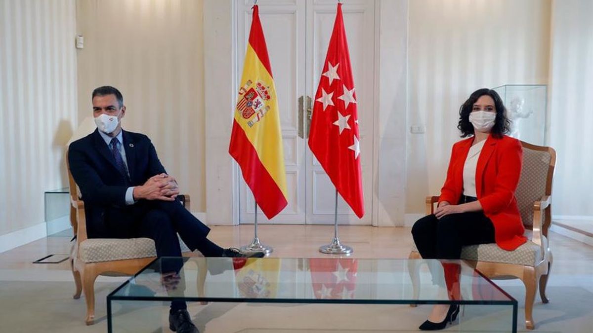 Reunión del presidente Sánchez e Isabel Díaz Ayuso en la sede del Gobierno regional Reunión del presidente Sánchez e Isabel Díaz Ayuso en la sede del Gobierno regional