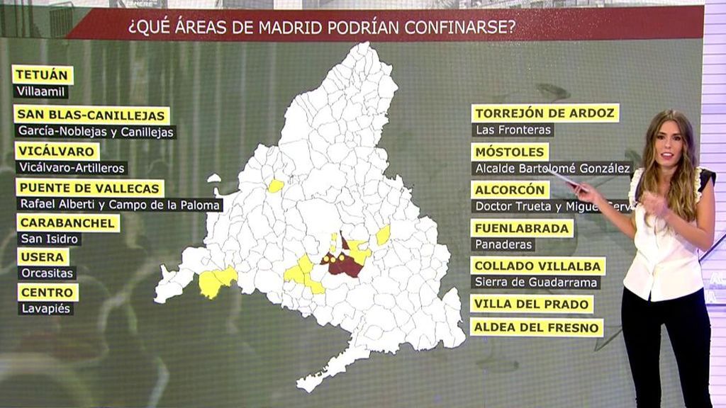 Otras zonas de Madrid que pueden confinarse de forma inminente