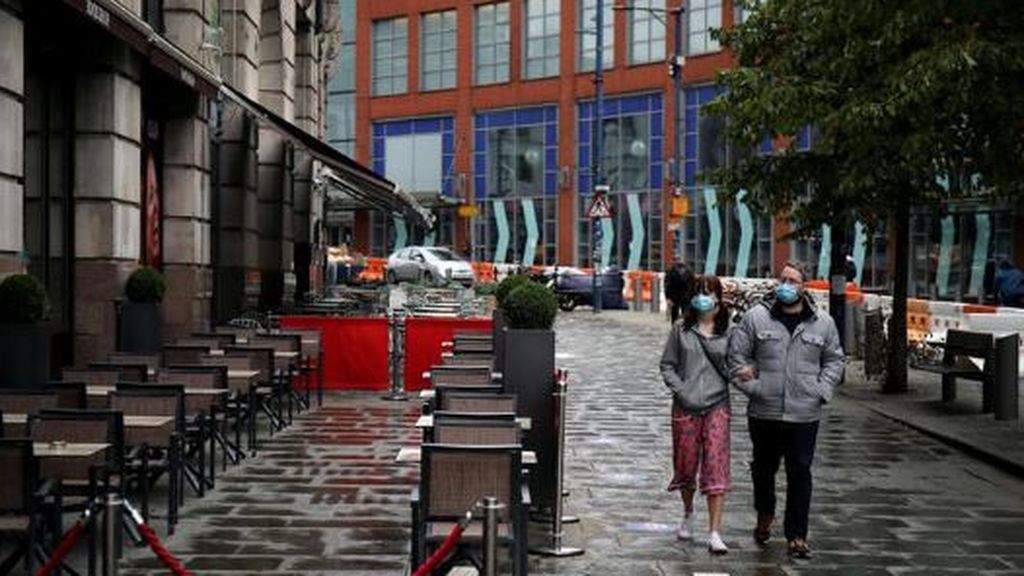 Una terraza vacía en Manchester, Reino Unido