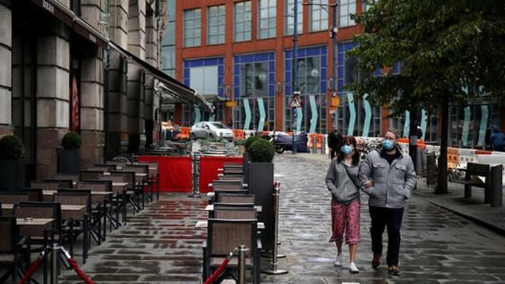 Una terraza vacía en Manchester,  Reino Unido