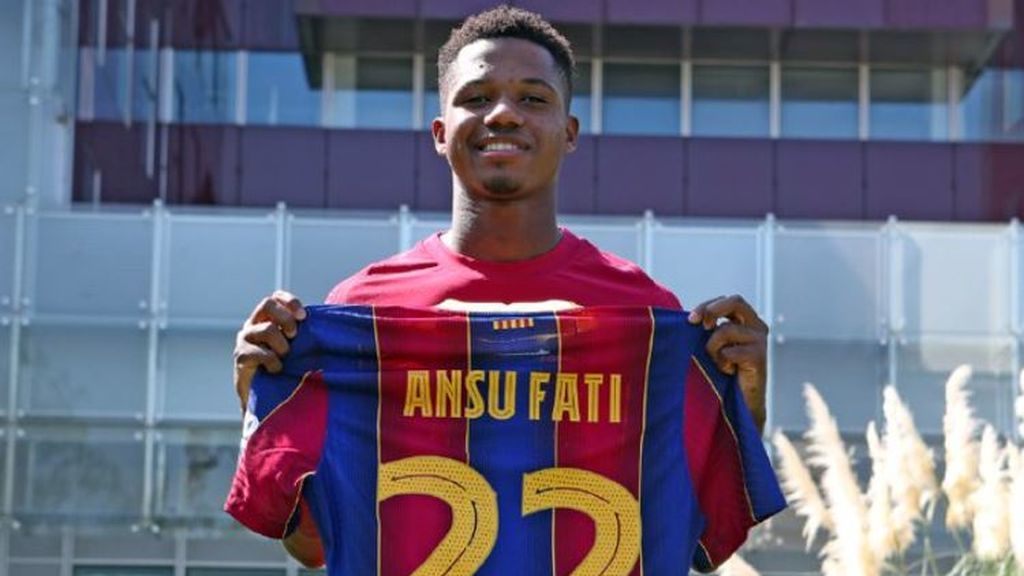 Ansu Fati, con el dorsal 22 del Barcelona. Ansu Fati, con el dorsal 22 del Barcelona.