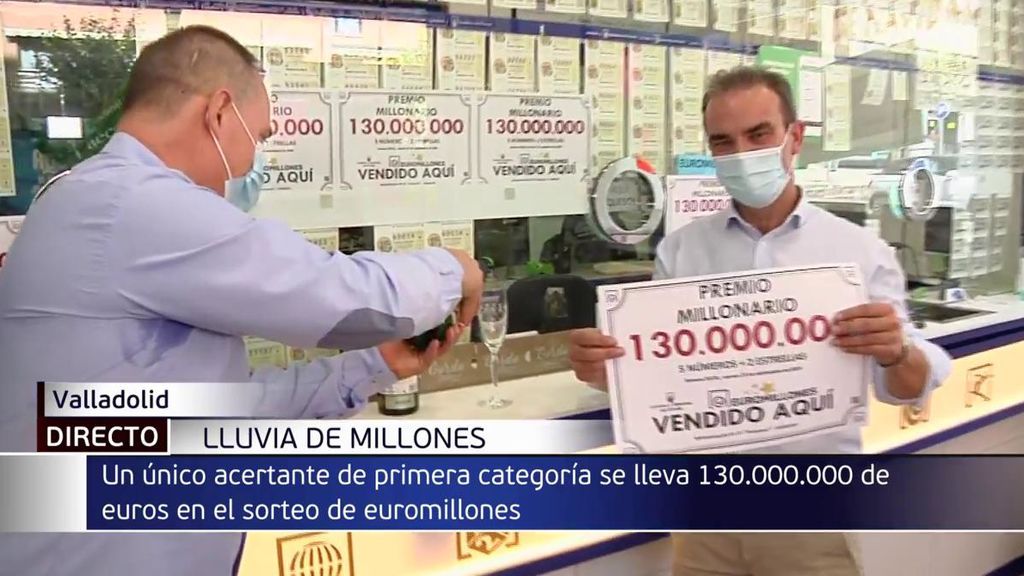 Un boleto de 'Euromillones', validado en Valladolid, se lleva 130 millones de euros