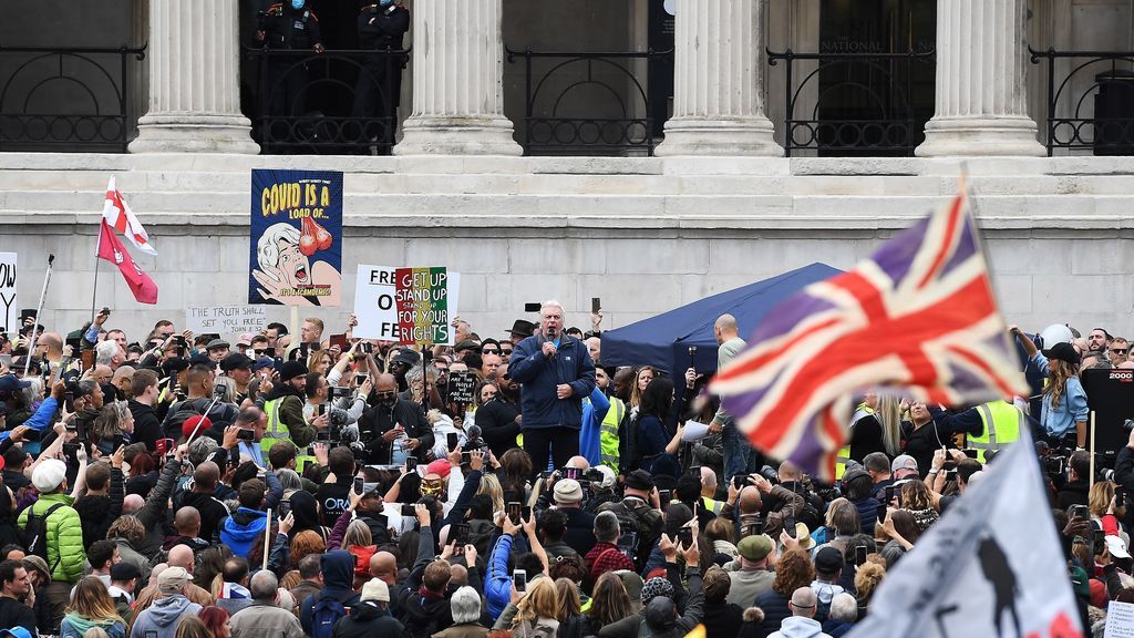 Manifestación en Londres este sábado contra las restricciones por covid