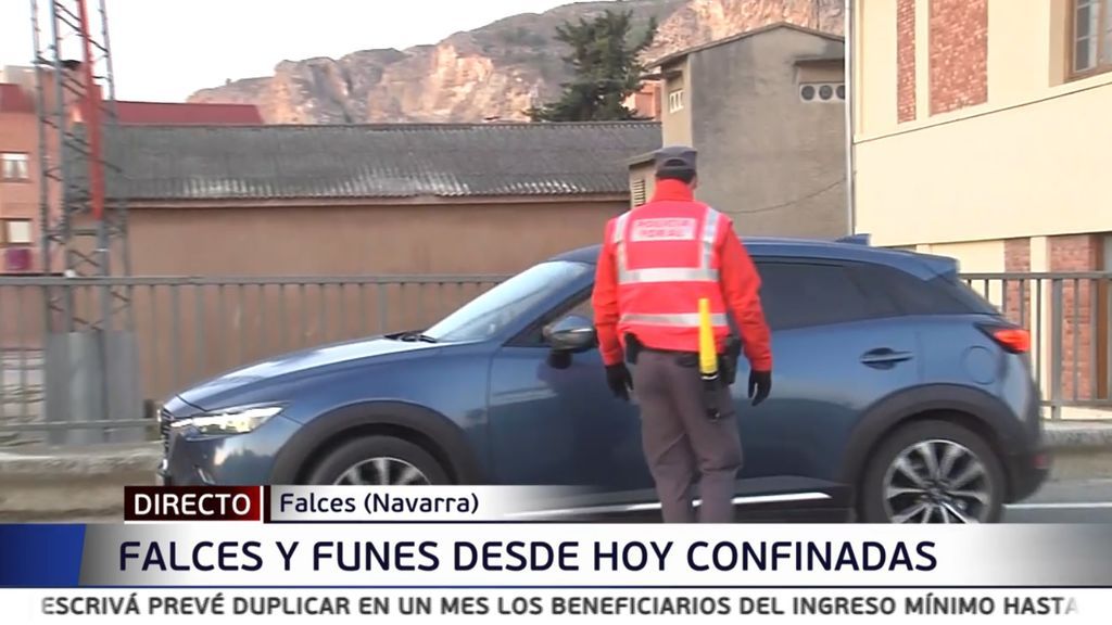 Falces, en Navarra, amanece confinada