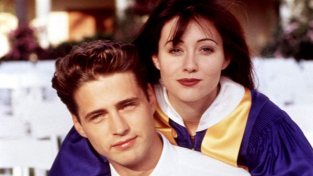 Shannen Doherty, con Jason Priestley, en 'Sensación de vivir'