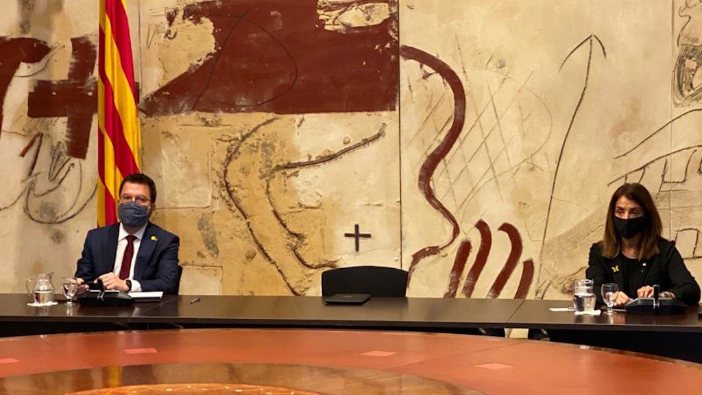 Aragonès, sobre sustituir a Torra tras las elecciones: "Nos vemos capaces de conseguir lo que queramos" Aragonès, sobre sustituir a Torra tras las elecciones: "Nos vemos capaces de conseguir lo que queramos"