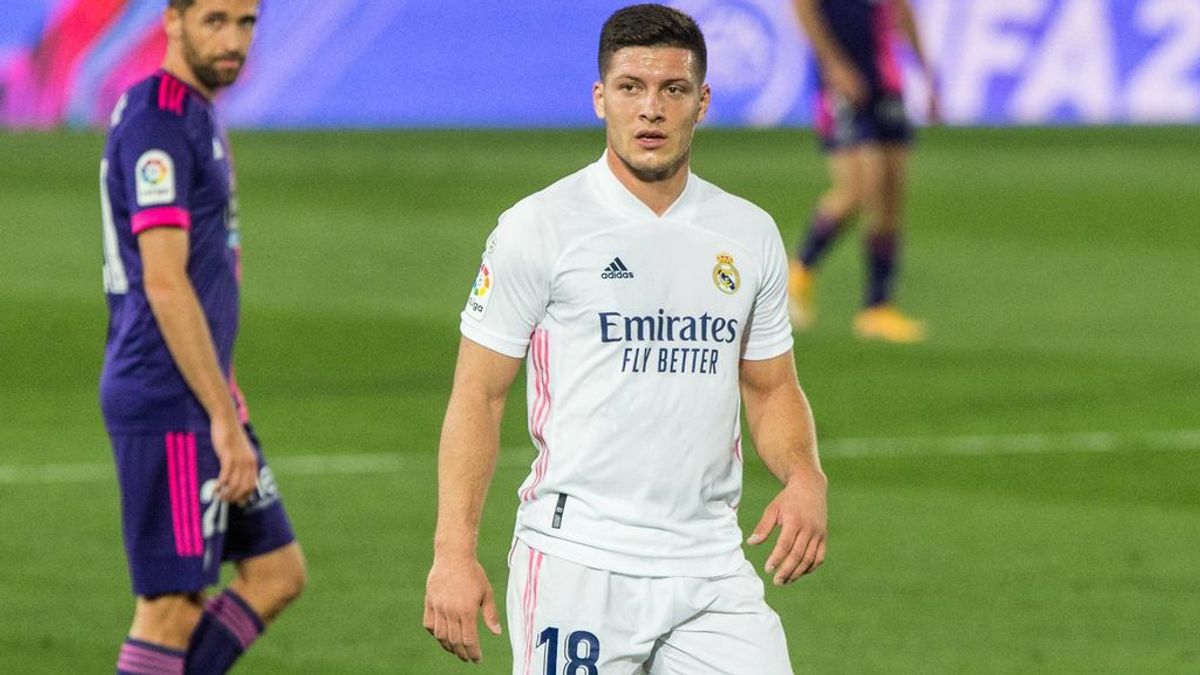 Luka Jovic, durante el partido ante el Valladolid.