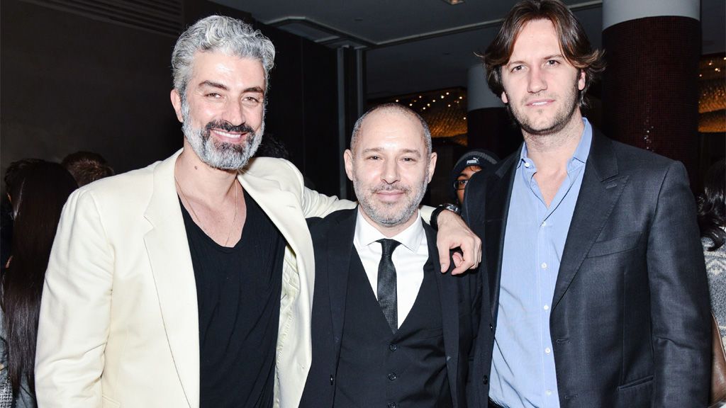 Francesco Belcaro (derecha), en un evento tributo a Jeffrey Epstein en Nueva York