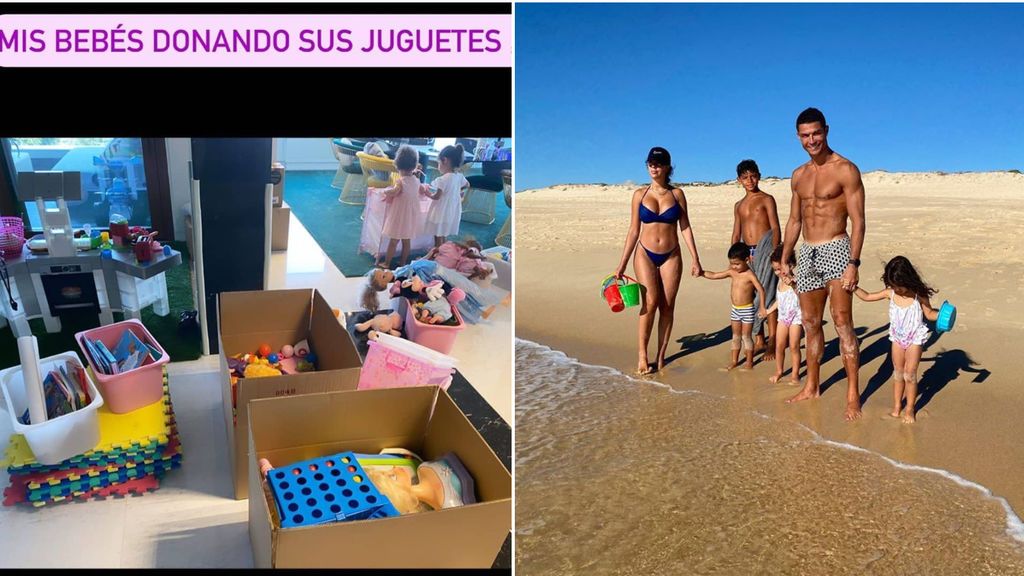 Las bebés de Cristiano Ronaldo y Georgina donan sus juguetes a niños enfermos: "Puro amor"