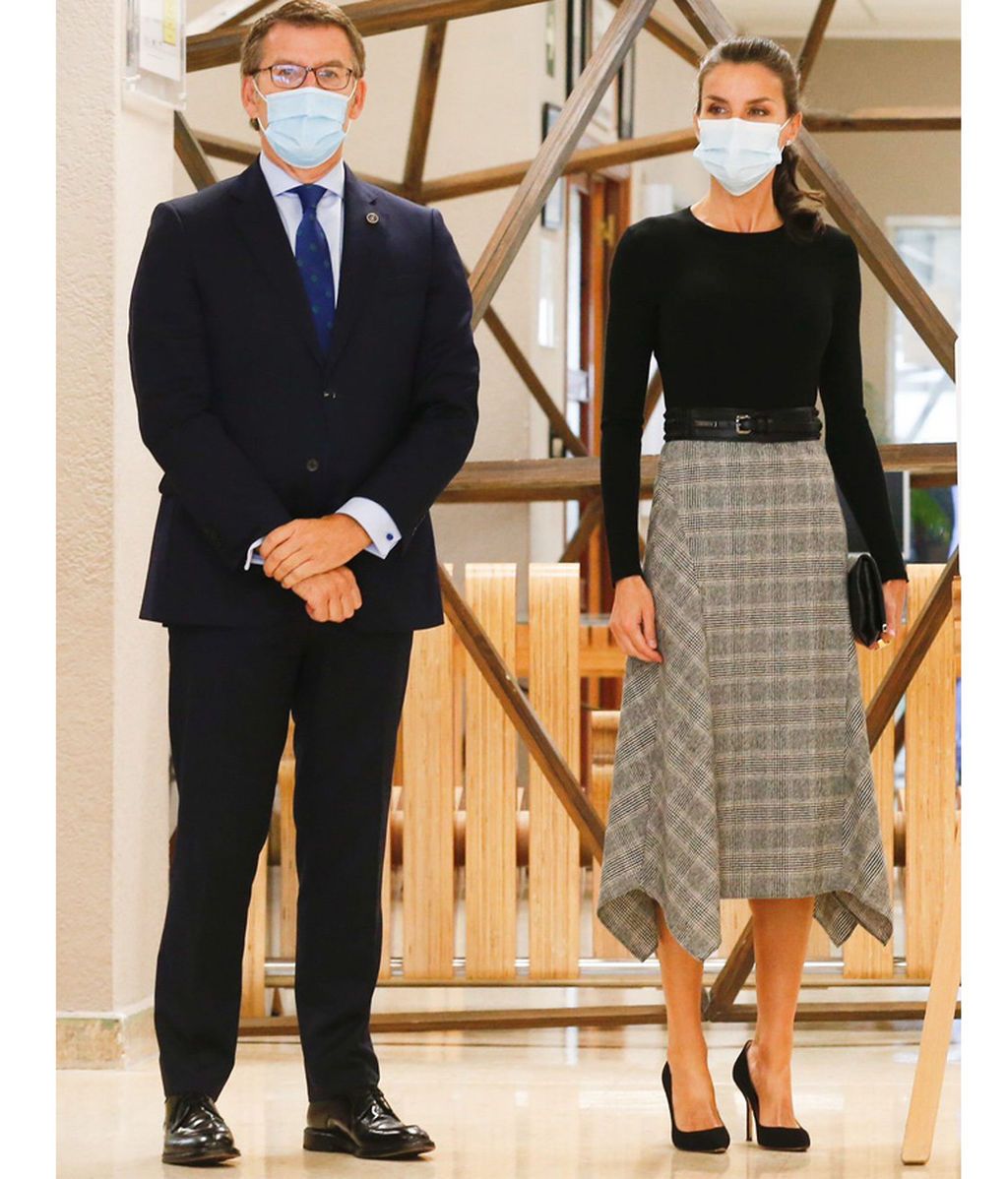 La reina Letizia, en Galicia con el presidente de la Xunta, Alberto Núñez Feijoó