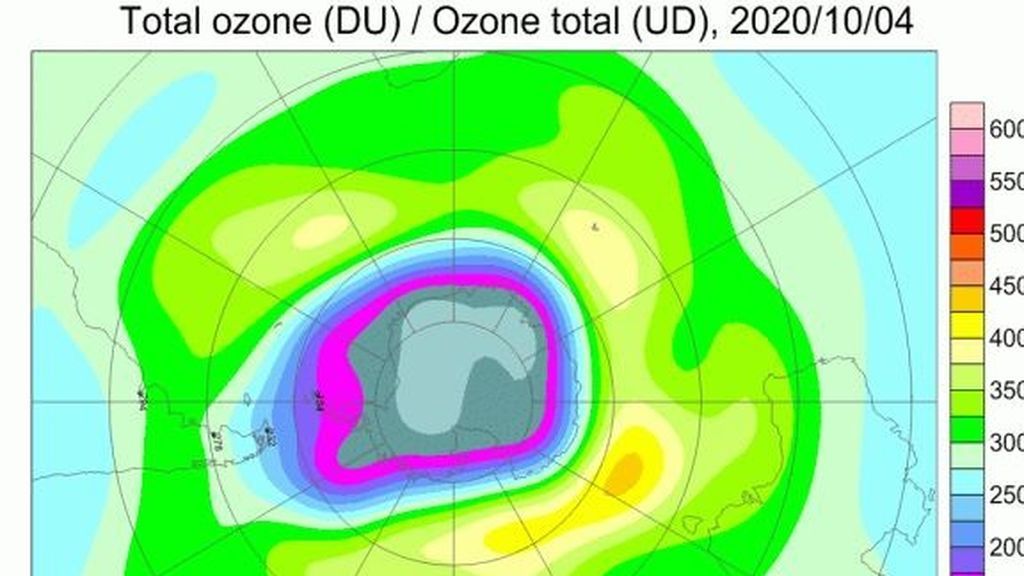 El agujero de ozono de la Tierra alcanza su tamaño máximo El agujero de ozono de la Tierra alcanza su tamaño máximo