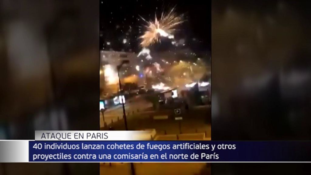40 personas atacan de madrugada una comisaría en el norte de Francia con proyectiles y fuegos artificiales