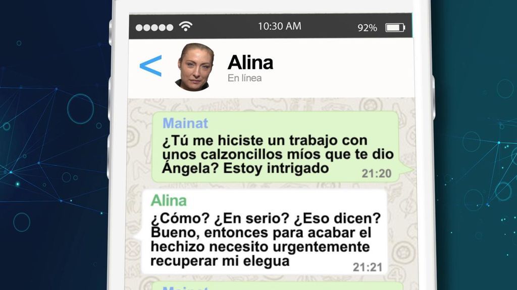 Conversación entre Mainat y Alina.