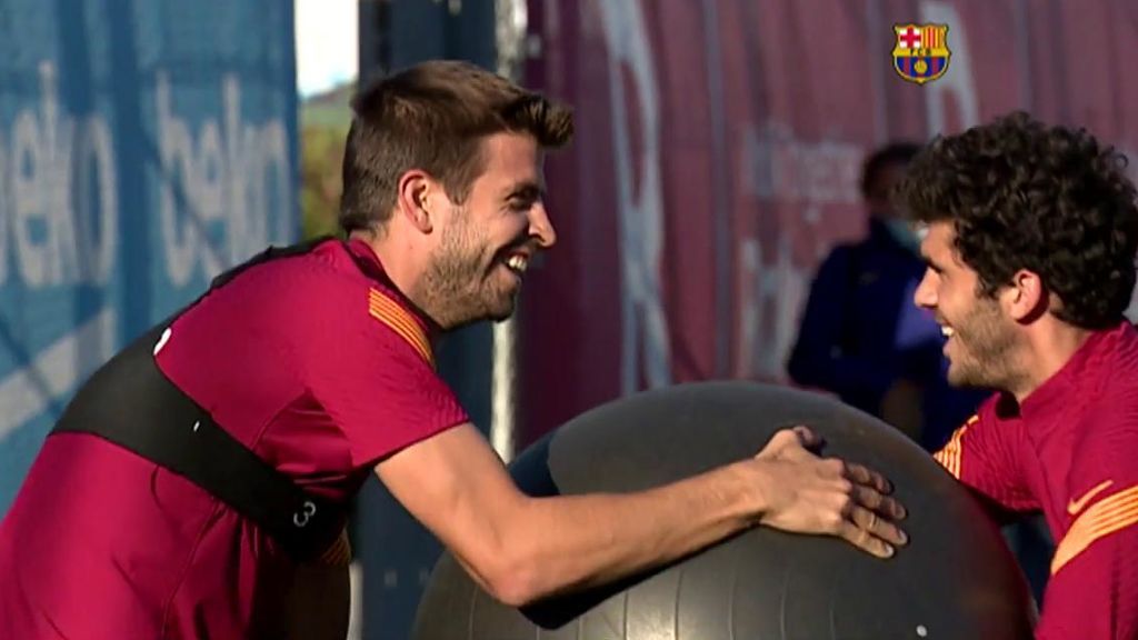 Gerard Piqué, entrenando con el Barcelona. Gerard Piqué, entrenando con el Barcelona.