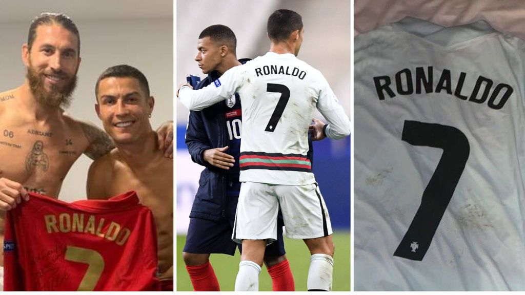 Los últimos pasos de Cristiano antes de dar positivo: abrazos con Ramos, Varane o Mbappé y una camiseta sudada a Camavinga