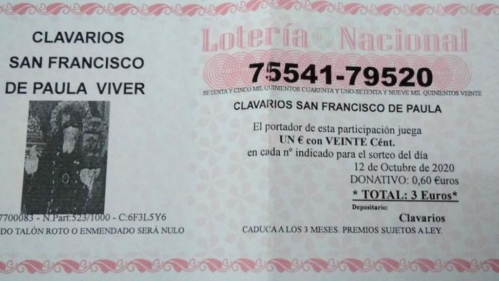 Papeleta premiada Viver