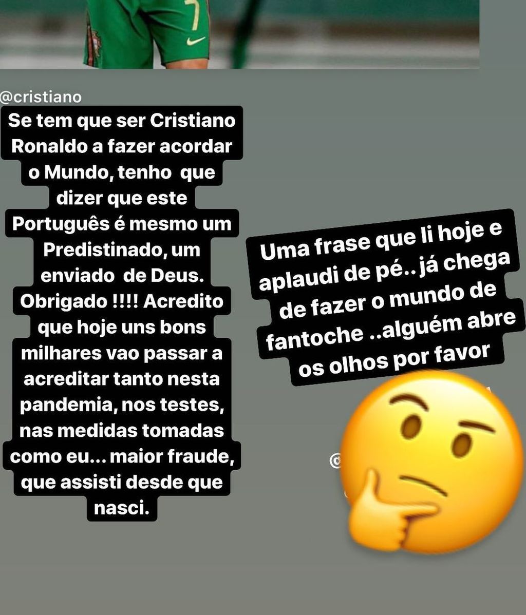 La publicación de Katia Aveiro explicando su teoría del coronavirus.La publicación de Katia Aveiro explicando su teoría del coronavirus.