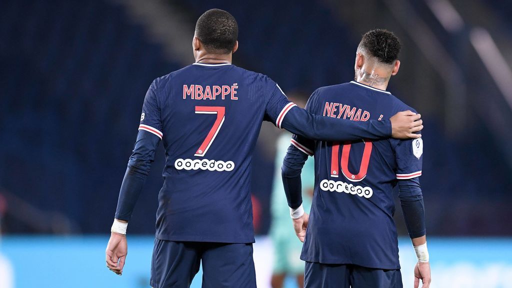 Neymar y Mbappé, durante un parido con el PSG