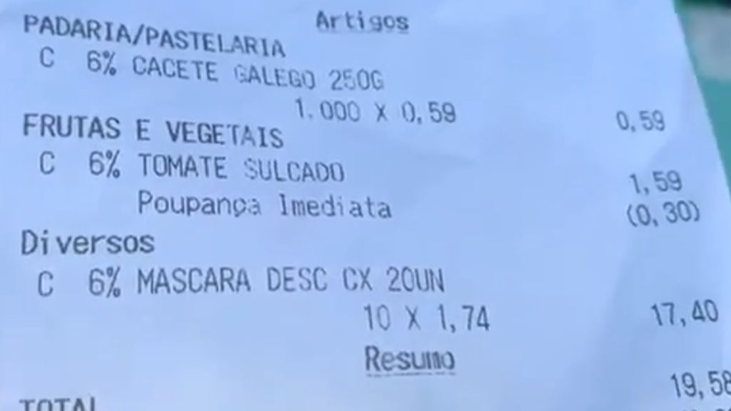 La caja de diez mascarillas 1,74
