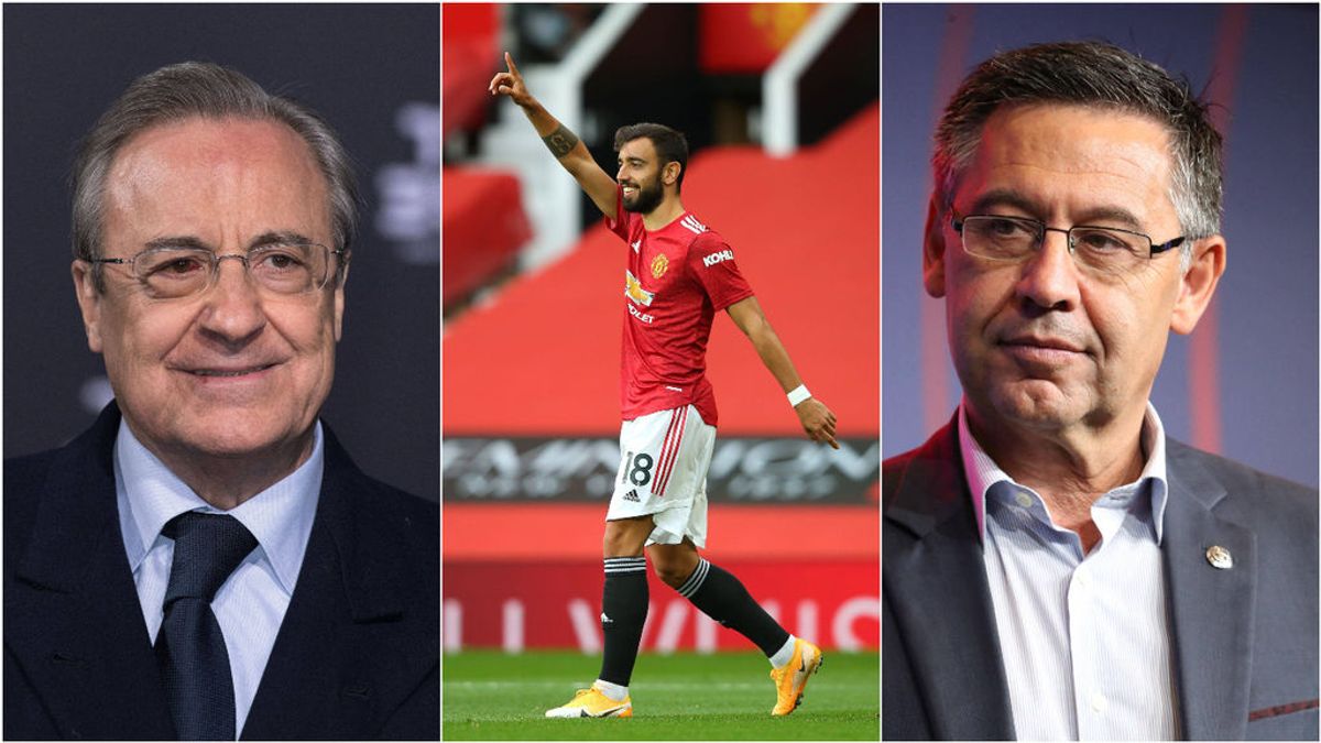 Real Madrid y Barça ponen el ojo en Bruno Fernandes: el portugués no está a gusto en el United y desde Inglaterra ya apuntan a su salida Real Madrid y Barça ponen el ojo en Bruno Fernandes: el portugués no está a gusto en el United y desde Inglaterra ya apuntan a su salida