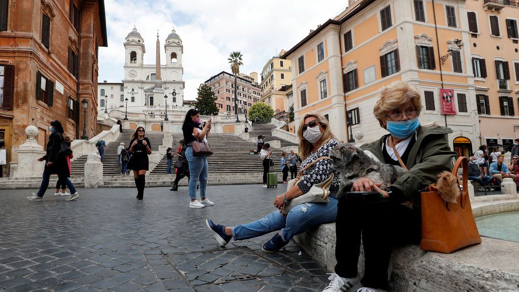 Turistas en Roma