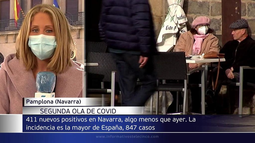 Navarra registra la mayor incidencia de España: 847 casos por cada 100 000 habitantes