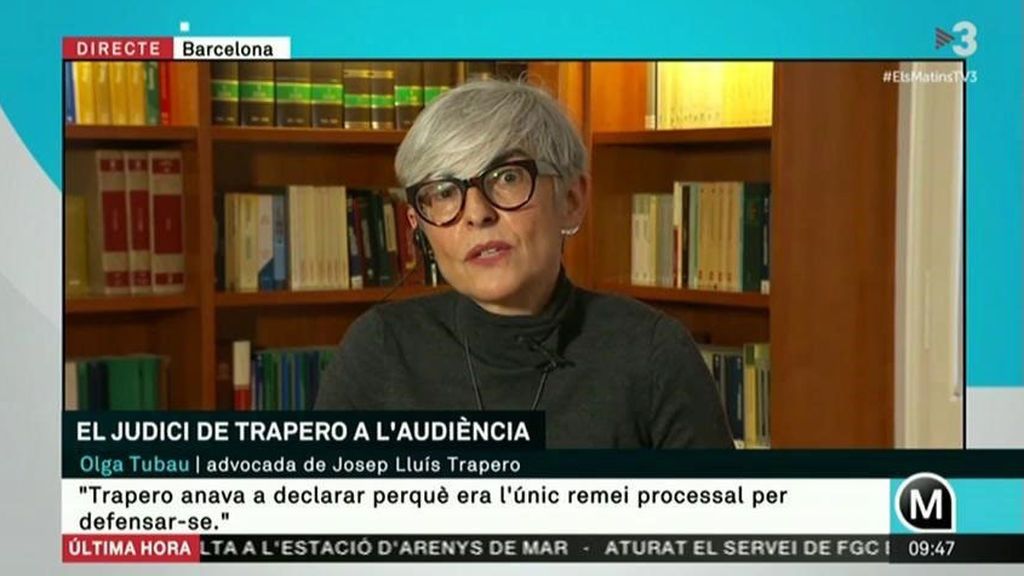 Olga Tubau, en una entrevista en TV3