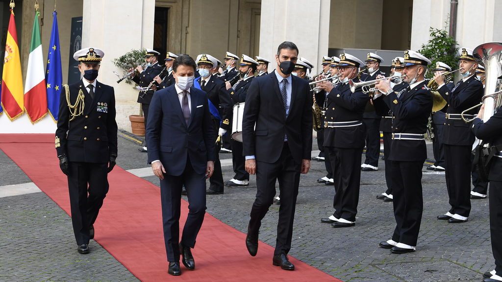 Pedro Sánchez con Giussepe Cont en Roma Pedro Sánchez con Giussepe Cont en Roma