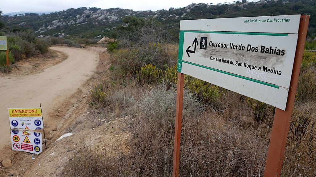 La entrada a una de las zonas en obras