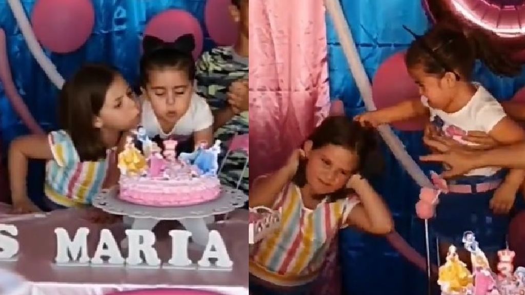 Una niña apaga la vela de cumpleaños de su hermana menor y su cruel  travesura se vuelve viral - Telecinco