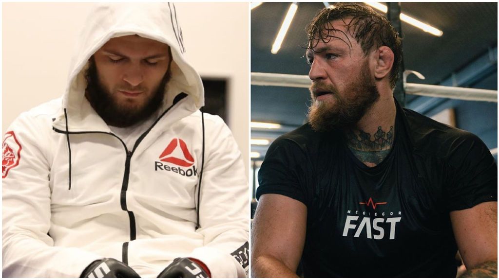 Khabib y McGregor, en sus redes sociales.