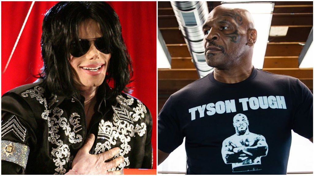 Michael Jackson, en un concierto y Mike Tyson, en sus redes sociales.