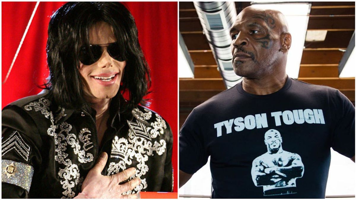 Michael Jackson, en un concierto y Mike Tyson, en sus redes sociales.