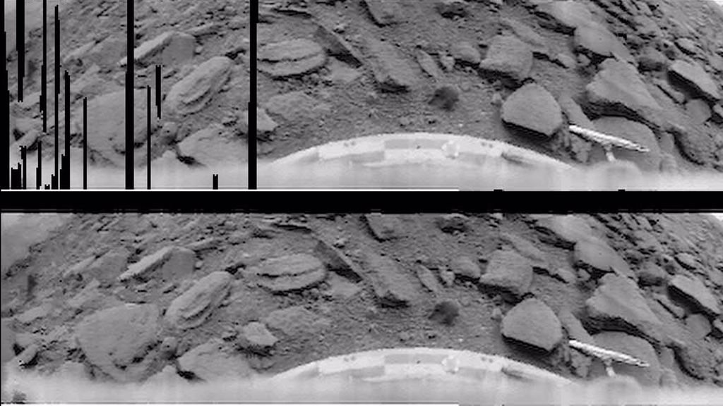 Imágenes de la superficie de Venus tomadas por la sonda rusa Venera 9