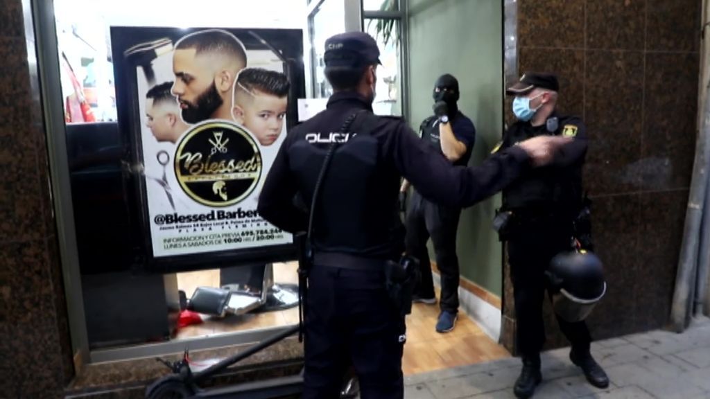 Operación antidroga en barberías de Palma de Mallorca